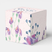 エンボス加工 ピンクのチークに花 フェイバーボックス (裏面サイド)