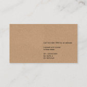 エンボス建築事業名クフェイクラフト 名刺 (裏面)