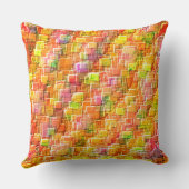 エンボス正方形オーバーレイの誇張された混乱 クッション (裏面)