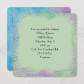エンボス水彩抽象芸術招待状 招待状 (正面/裏面)