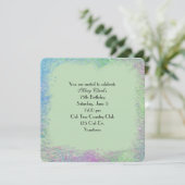 エンボス水彩抽象芸術招待状 招待状 (スタンド正面)