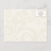 エンボス淡い色のgreen日付はがきを保存 案内ポストカード (裏面)