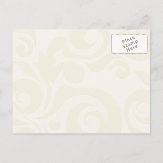 エンボス淡い色のgreen日付はがきを保存 案内ポストカード (裏面)