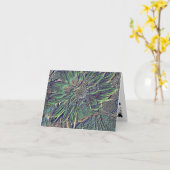 エンボス花（色） カード (黄色い花)