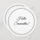 エンボス装飾 モダン ラウンド メニュー (正面/裏面)