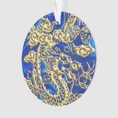 エンボス金ゴールドドラゴン オーナメント (正面)
