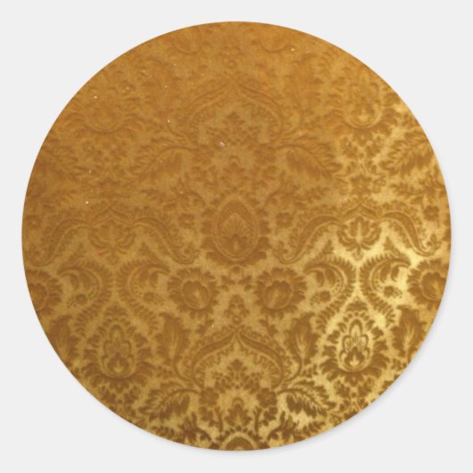 エンボス金ゴールドベルベットデザイン ラウンドシール (正面)