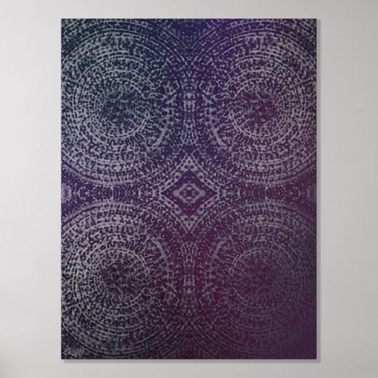 エンボス銀箔プリント 箔ポスター (正面)