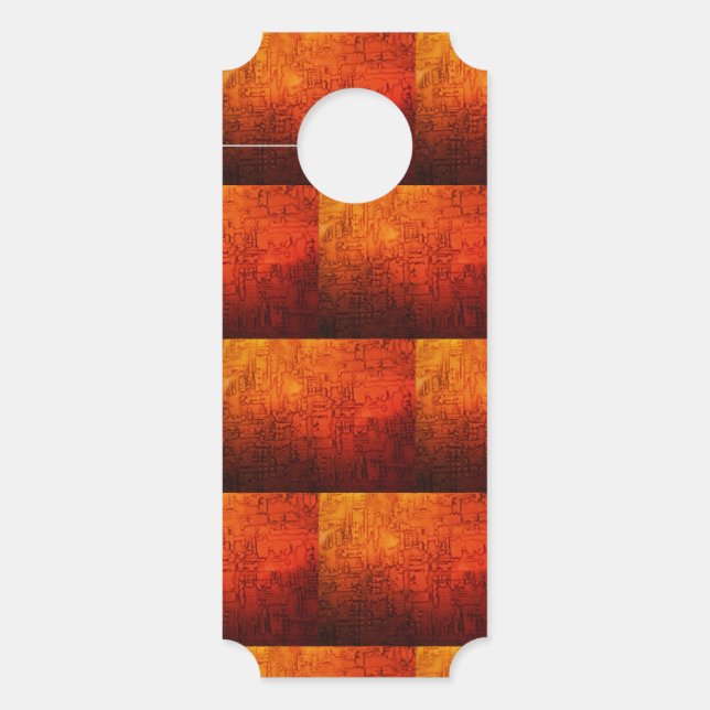 エンボス銅回路パターン ドアノブサイン (正面)