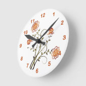 エンボス銅色 ラウンド壁時計 (傾斜)