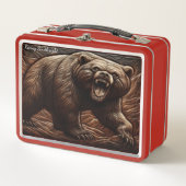 エンボス革のApexプレデター メタルランチボックス (正面)