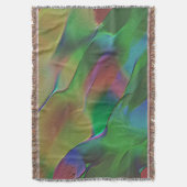 エンボス黄と緑 スローブランケット (正面縦)