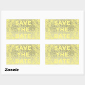 エンボス |おもしろいイエローサマーシルバー金箔 長方形シール (シート)