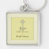 エンボス・クロス神父50周年 キーホルダー (正面)