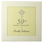 エンボス・クロス神父50周年 タイル (正面)