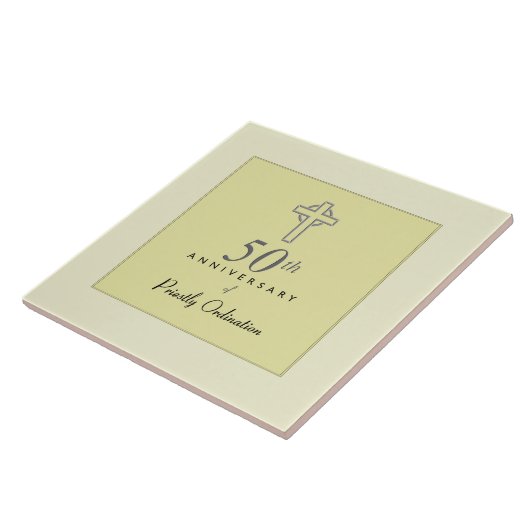 エンボス・クロス神父50周年 タイル (側面)