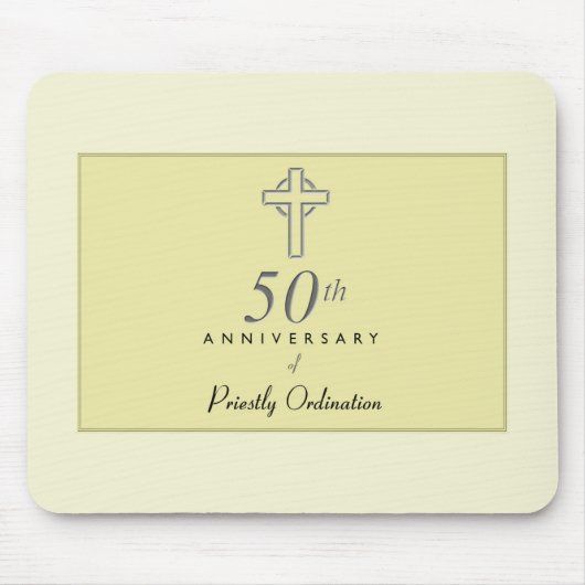 エンボス・クロス神父50周年 マウスパッド (正面)