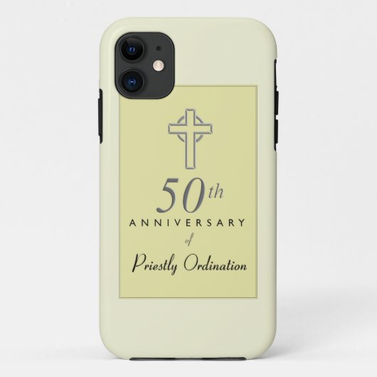 エンボス・クロス神父50周年 Case-Mate iPhoneケース (裏面)