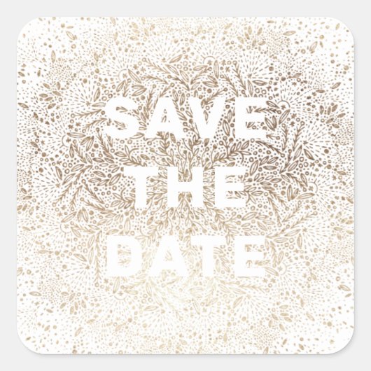 エンボス |フォーマル雪エレガント白金箔 スクエアシール (正面)