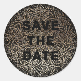 エンボス |フォーマル Winter Black Gold Foil ラウンドシール