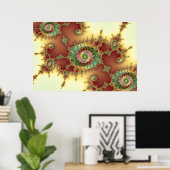 エンボス – フラクタルポスター ポスター (ホームオフィス)