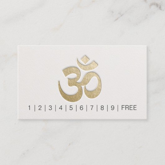 エンボスOMシンボルヨガインストラクターロイヤリティパンチ ロイヤリティカード (正面)