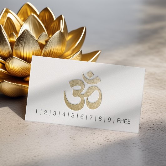 エンボスOMシンボルヨガインストラクターロイヤリティパンチ ロイヤリティカード