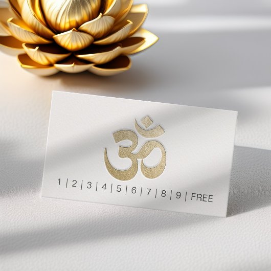 エンボスOMシンボルヨガインストラクターロイヤリティパンチ ロイヤリティカード