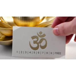 エンボスOMシンボルヨガインストラクターロイヤリティパンチ ロイヤリティカード