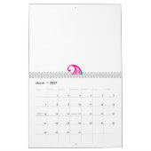 エンボディインのハート記号を特徴とする円形ロゴ カレンダー (3月 2027)