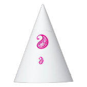 エンボディインのハート記号を特徴とする円形ロゴ パーティーハット (正面)