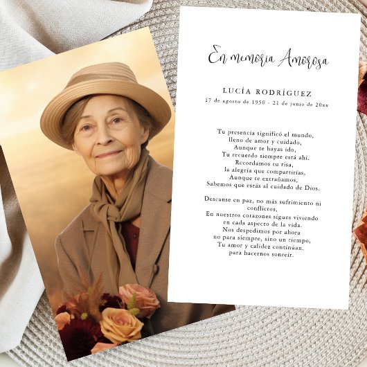 エンメスペインのモリアアモローザ祈りの言葉フォトカード