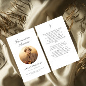 エンメモリア |葬儀祈りの言葉のフォトカードスペインのイン 名刺