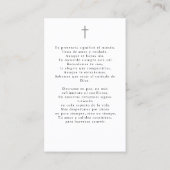 エンメモリア |葬儀祈りの言葉のフォトカードスペインのイン 名刺 (裏面)