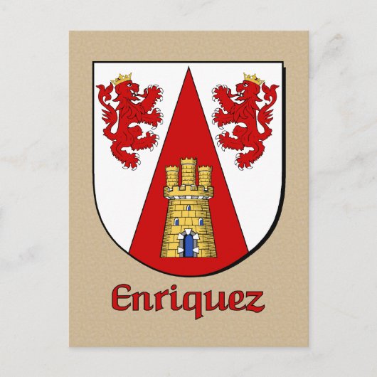 エンリケスファミリーヘラルディックシールド ポストカード (正面)