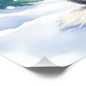エンルブッヘル山犬の雪の森のサンタ ポスター (コーナー)
