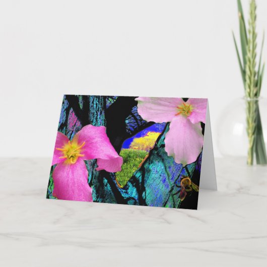 エンレイソウ、挨拶状 カード (正面)