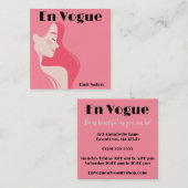 エンヴォーグヘアサロンパーソナライズ スクエア名刺 (正面/裏面)