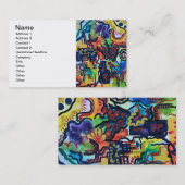 エヴァのガーデンハンド色彩の鮮やかアモダンート 名刺 (正面/裏面)
