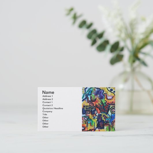 エヴァのガーデンハンド色彩の鮮やかアモダンート 名刺 (スタンド正面)