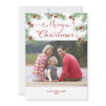 エヴァグリーングリーティング – クリスマスの写真カード