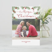 エヴァグリーングリーティング – クリスマスの写真カード シーズンカード (スタンド正面)