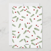 エヴァグリーングリーティング – クリスマスの写真カード シーズンカード (裏面)