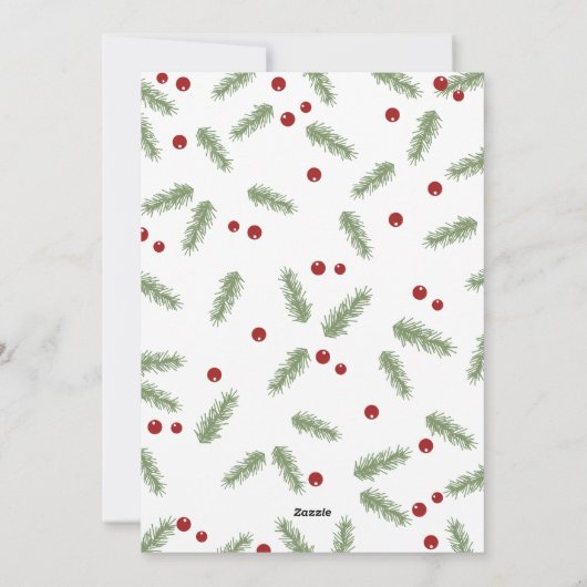 エヴァグリーングリーティング – クリスマスの写真カード シーズンカード (裏面)