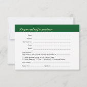 エヴァグリーンビジネスガライベント企業のRSVP 出欠カード (裏面)