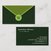 エヴァグリーンモノグラエレガントム封筒名刺 名刺 (正面/裏面)