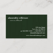 エヴァグリーンモノグラエレガントム封筒名刺 名刺 (裏面)