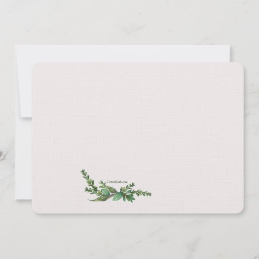 エヴァグリーン婚約パーティ招待状 招待状 (裏面)