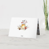 エヴァグリーン-ウィンタイドウッドランドクリスマス写真 カード (裏面)