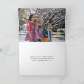 エヴァグリーン-ウィンタイドウッドランドクリスマス写真 カード (内部)
